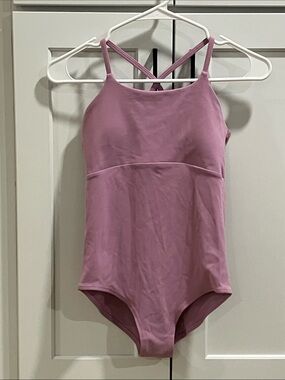 Athleta Girl Pink Purple Got Your Back Leotard Padded Gymnastic Dance